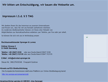 Tablet Screenshot of advokat-sprenger.de